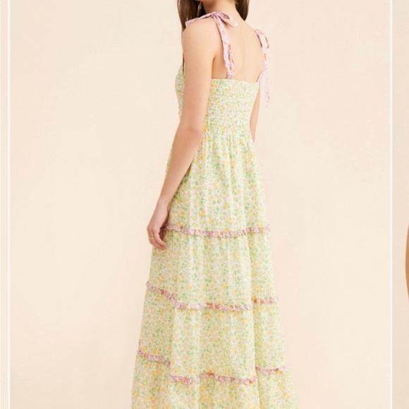 Floral Maxi Dress in Cream and Pink cecilia maxi dress by Lost and Wander size s - Picture 2 of 7